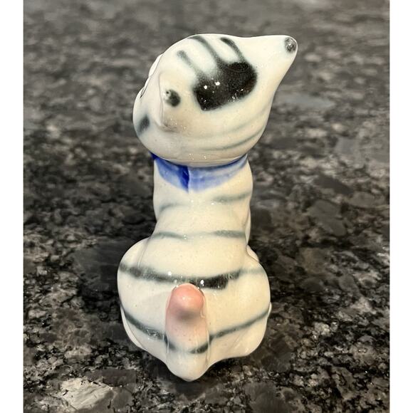 Vtg 50s 60s Lipper & Mann 2 Porcelain Striped Kittens Japan Missing Mom & Leash - Picture 12 of 13